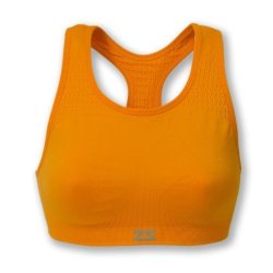 Zensah Medium Large Seamless Sports Bra in Orange