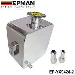 Epman Universal 2 Litre Polished Alloy Header Expansion Water Tank & Cap 2L Aluminium Silver