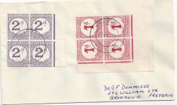 Swaziland 1933 57 Postage Due 1D And 2D Block Of 4 Used On Cover Unusual