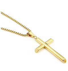 100 80 60 40 20 0 Swag Collection Los Angeles Stay On Top Gold Cross Crucifix And Necklace 14 Kt Karat Gold Filled Overlay