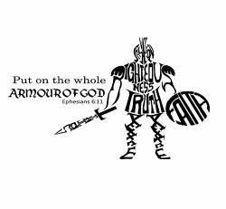 Customvinyldecor Religious Armour Of God Vinyl Wall Sticker Ephesians 6:11 Home Decor Sticker For Bedroom Playroom Or Bible School Small Large Sizes Black Brown Green Gold