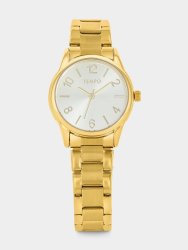Gold Plated Champagne Dial Bracelet Watch