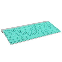 Top Case Silicone Cover Skin Compatible With Apple Wireless Keyboard With Top Case Mouse Pad Apple Wireless Keyboard Solid Teal Not Compatible With Apple