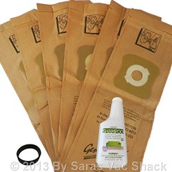 6 Kirby Vacuum Cleaner Bags Belt Shampoo G3 G4 G5 G6 G7 Sentria Bag