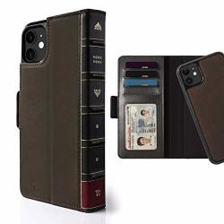 Twelve South Bookbook For Iphone 11 3-IN-1 Leather Wallet Case With Display Stand And Removable Magnetic Shell Brown Renewed