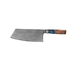 Lifespace Premium 7 5" Cleaver Knife W Resin Handle & Full Tang Damascus Blade