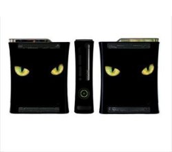 Black Cat Eyes Skin For Xbox 360 Console