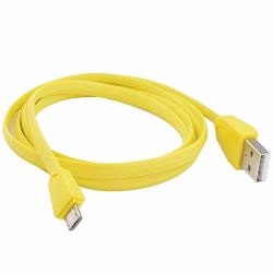 Replacement Charger Micro USB Cable Power Cord Line Compatible With Logitech Ultimate Ears Ue Boom BOOM2 BOOM3 Megaboom Miniboom Roll Wireless Speaker Pc dc Yellow