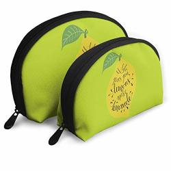 If Life Gives You Lemons Make Lemonade Womens Handbag Shell Makeup Pouch Storage Bag Toiletry Organizer
