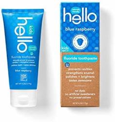 Hello Oral Care Kids Fluoride Toothpaste Blue Raspberry 4.2 Ounce Pack Of 2