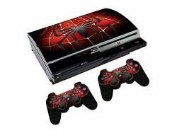 Playstation 3 Fat Console Skin Set - Dark Spider HD Printing Vinyl Skin Decal Sticker Protective Full Cover For PS3 Fat Console And 2
