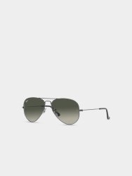 Men&apos S Grey Aviator Large Metal Sunglasses