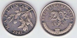 Croatia Coin 20 Lipa 1999. Km7 Unc M-0909