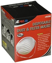 Ate Pro. Usa 41200 Dust And Filter Masks Disposable One Size Pack Of 50
