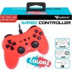 - Pros Wired Colorz Controller - Red Nintendo Switch