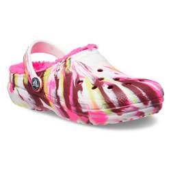 Classic Lined Marbled Clog Toddler - Electric Pink multi C10