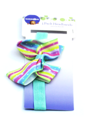 Candy Striped Bow Headband