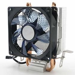 Jiuwu Cpu Air Cooler 3-PIN Fan With 2 Heatpipes Radiator Blue LED For Intel Amd Cpus 92MM Light Quiet Cooling Fan 775 1150 1155 1151 1156