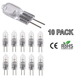 Anyray® 10 Lamps 10 Watt JC 12v G4 10W T3 Halogen Light Bulbs