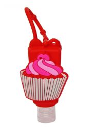 Squeezy Sanitizer Holder - Cupcake - Red