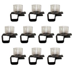 Lot Of 10 Plastic Clip On Cup Holders By Brybelly Renewed