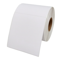 Blank White Semi-gloss 100MM X 100MM Labels 500 Per Roll
