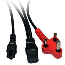 UniQue Dedicated Single Head With Clover Leaf Power Cable 2.8M - Standard Computer Power Cable With 3-PRONG Dedicated Plug On One End And 1