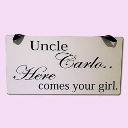 Personalised Ring Bearer Sign