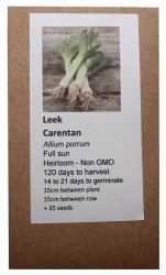 Heirloom Veg Seeds - Leek - Carentan
