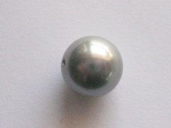 Shell Pearl Round 12mm Silver Grey 1pc