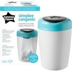 Tommee Tippee Sangenic Simplee Tub Nappy Disposal Bin in Blue