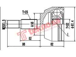 OUTER CV JOINT - RN3006