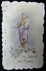 Our Lady Of The Rosary Holy Card