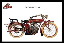 Indian V-twin 1914 - Classic Metal Sign