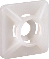 Mount Pad Cable Ties White 28MM X 28MM Pack Of 10