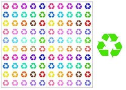 2 Sheet Pack Of Recycle Symbols Planner Stickers Free Shipping To Anywhere In Canada & U.s.a Item ST040