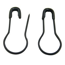 Toogoo R 300X 0.8INCH Metal Black Safety Pins gourd Pin bulb Pin calabash Pin Bead Needle Pins Diy Home Accessories Suitable For The Black