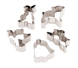 Paderno World Cuisine Stainless Steel Easter Cookie Cutters Set Of 5