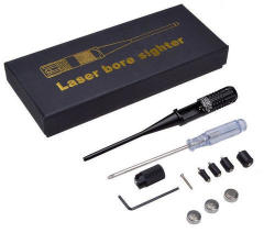 Red Laser Boresighter Kit For .22 To .50 Caliber Rifles Handgun Dot Bore Sight