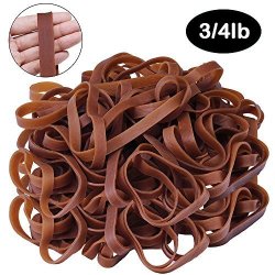Supla 50 Pcs Big Rubber Bands Natural Rubber Bands Large Size Thick Elastic Rubber Bands - 7.9" X 0.4" Lxw For Files Office Supplies Garbage Cans