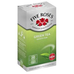 Five Roses Green Tea Tagless Teabags 20 Pack