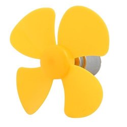 Na Dc 5V 6600RPM Motor 4 Paddles 80MM Dia Yellow Plastic Propeller For Rc Boat