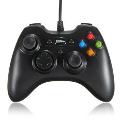 Dual Shock Wired USB Game Controller Joypad For PC Laptop