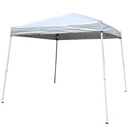 Z Ztdm Easy Pop-up Instant Event Canopy Gazebo Party Tent Folding Portable Shelter Slant Leg With Carrying BAG-10' X 10' White