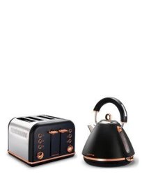 Morphe Morphy Richards Accents Kettle & Toaster Combo - Black & Rose Gold