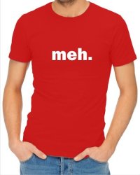 Meh Mens T-Shirt Red XL