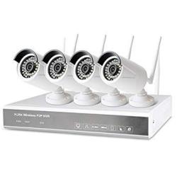 HD 4 Channel 720P Wireless Ip Camera Cctv Security Surveillance System Nvr Kit