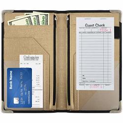 WFD.L Serving Books for Waitress or Waiter,Servers Wallet with Zipper Money Book 