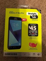 Straight Talk Samsung Galaxy J7 Sky Pro 16GB Prepaid Smartphone Black Locked