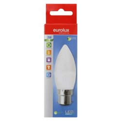 Eurolux Plastic Candle 3W B22 Warm White